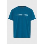 Funky Buddha Ανδρικό Κοντομάνικο T-Shirt Πετρόλ