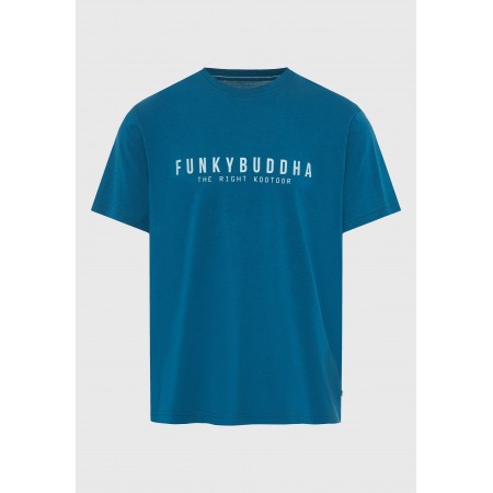 Funky Buddha Ανδρικό Κοντομάνικο T-Shirt Πετρόλ