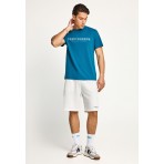 Funky Buddha Ανδρικό Κοντομάνικο T-Shirt Τυρκουάζ