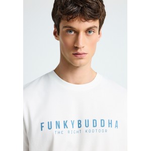 Funky Buddha Print T-Shirt Ανδρικό (FBM013-011-04-OFF-WHITE)
