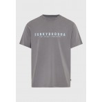 Funky Buddha Ανδρικό Κοντομάνικο T-Shirt Γκρι