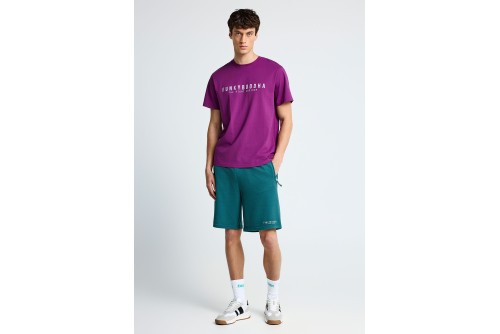 Funky Buddha Print T-Shirt Ανδρικό (FBM013-011-04-WOOD-VIOLET)