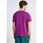 Funky Buddha Ανδρικό Κοντομάνικο T-Shirt Βιολετί