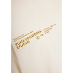 Funky Buddha Ανδρικό Κοντομάνικο T-Shirt Εκρού