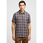 Funky Buddha Ανδρικό Κοντομάνικο Καρό Πουκάμισο Διάφορα Χρώματα