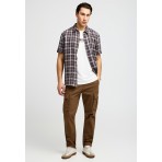 Funky Buddha Ανδρικό Κοντομάνικο Καρό Πουκάμισο Διάφορα Χρώματα