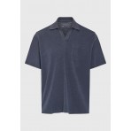 Funky Buddha The Basics Ανδρικό Κοντομάνικο Polo T-Shirt Γκρι Σκούρο