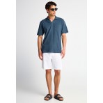Funky Buddha The Basics Ανδρικό Κοντομάνικο Polo T-Shirt Γκρι Σκούρο