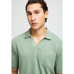 Funky Buddha The Basics Ανδρικό Κοντομάνικο Polo T-Shirt Μέντα