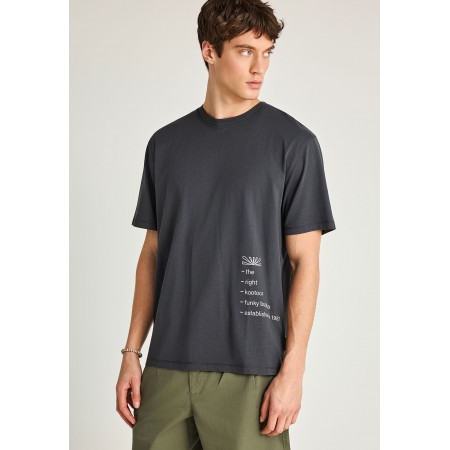 Funky Buddha Ανδρικό Κοντομάνικο T-Shirt Ανθρακί