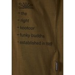 Funky Buddha Ανδρικό Κοντομάνικο T-Shirt Λαδί