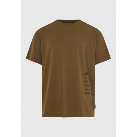 Funky Buddha Ανδρικό Κοντομάνικο T-Shirt Λαδί