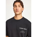 Funky Buddha Ανδρικό Κοντομάνικο T-Shirt Μαύρο