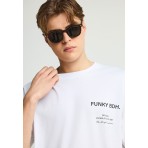Funky Buddha Ανδρικό Κοντομάνικο T-Shirt Λευκό