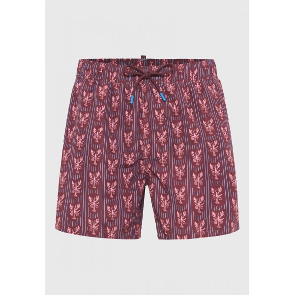 Funky Buddha Ανδρικό Σορτς (FBM013-016-16-BURGUNDY)