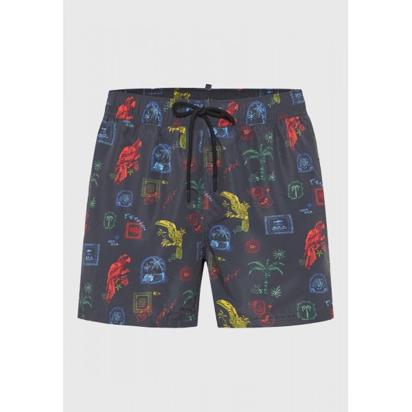 Funky Buddha Ανδρικό Σορτς (FBM013-017-16-BLACK)