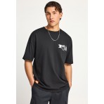 Funky Buddha Ανδρικό Κοντομάνικο T-Shirt Μαύρο