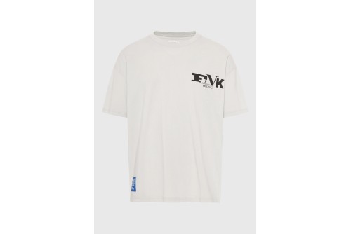 Funky Buddha Print On The Back T-Shirt Ανδρικό (FBM013-018-04-MIST)