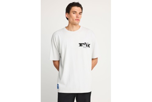Funky Buddha Print On The Back T-Shirt Ανδρικό (FBM013-018-04-MIST)