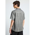 Funky Buddha Ανδρικό Πουκάμισο Με Κοντό Μανίκι (FBM013-018-05-MOON-MIST)