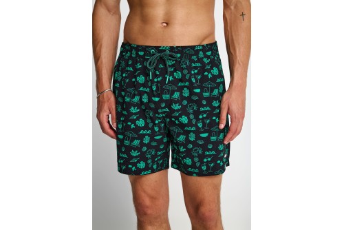 Funky Buddha Μαγιό Σορτς Ανδρικό (FBM013-020-16-BLACK)