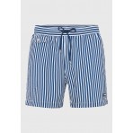 Funky Buddha Ανδρικό Μαγιό Σορτς Μπλε Σκούρο, Λευκό