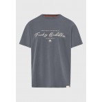 Funky Buddha Ανδρικό Κοντομάνικο T-Shirt Γκρι Σκούρο