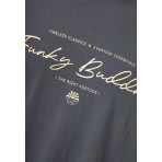 Funky Buddha Ανδρικό Κοντομάνικο T-Shirt Γκρι Σκούρο