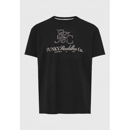 Funky Buddha Ανδρικό Κοντομάνικο T-Shirt Μαύρο