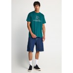 Funky Buddha Ανδρικό Κοντομάνικο T-Shirt Πράσινο