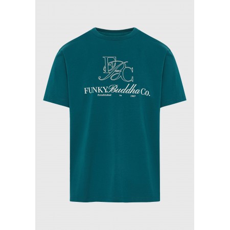 Funky Buddha Ανδρικό Κοντομάνικο T-Shirt Πράσινο