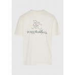 Funky Buddha Ανδρικό Κοντομάνικο T-Shirt Εκρού