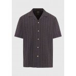 Funky Buddha Ανδρικό Κοντομάνικο Πουκάμισο Ανθρακί