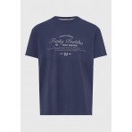Funky Buddha Ανδρικό Κοντομάνικο T-Shirt Μπλε Σκούρο
