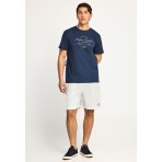 Funky Buddha Ανδρικό Κοντομάνικο T-Shirt Μπλε Σκούρο