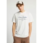 Funky Buddha Ανδρικό Κοντομάνικο T-Shirt Εκρού