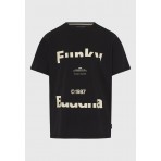 Funky Buddha Ανδρικό Κοντομάνικο T-Shirt Μαύρο