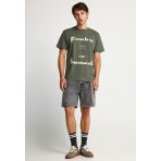 Funky Buddha Ανδρικό Κοντομάνικο T-Shirt Πράσινο