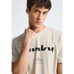 Funky Buddha Ανδρικό Κοντομάνικο T-Shirt Μπεζ