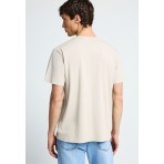 Funky Buddha Ανδρικό Κοντομάνικο T-Shirt Μπεζ