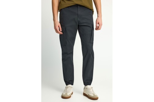 Funky Buddha Cuffed Hem Παντελόνι Cargo Ανδρικό (FBM013-030-02-BLACK)