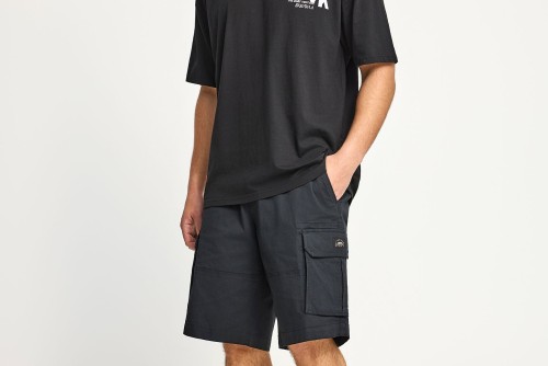 Funky Buddha Ανδρική Βερμούδα Cargo (FBM013-030-03-BLACK)