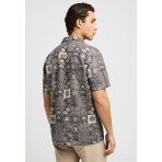 Funky Buddha Ανδρικό Κοντομάνικο Πουκάμισο 