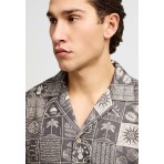 Funky Buddha Ανδρικό Κοντομάνικο Πουκάμισο 
