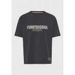 Funky Buddha Ανδρικό Κοντομάνικο T-Shirt Ανθρακί