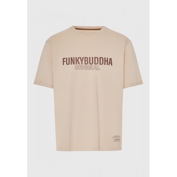 Funky Buddha Ανδρική Μπλούζα Κοντό Μανίκι Και Τύπωμα (FBM013-032-04-FOG)