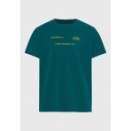 Funky Buddha Ανδρικό Κοντομάνικο T-Shirt Πετρόλ