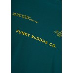 Funky Buddha Ανδρικό Κοντομάνικο T-Shirt Πετρόλ