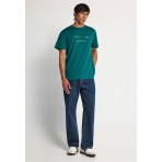 Funky Buddha Ανδρικό Κοντομάνικο T-Shirt Πετρόλ