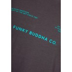 Funky Buddha Ανδρικό Κοντομάνικο T-Shirt Γκρι Σκούρο